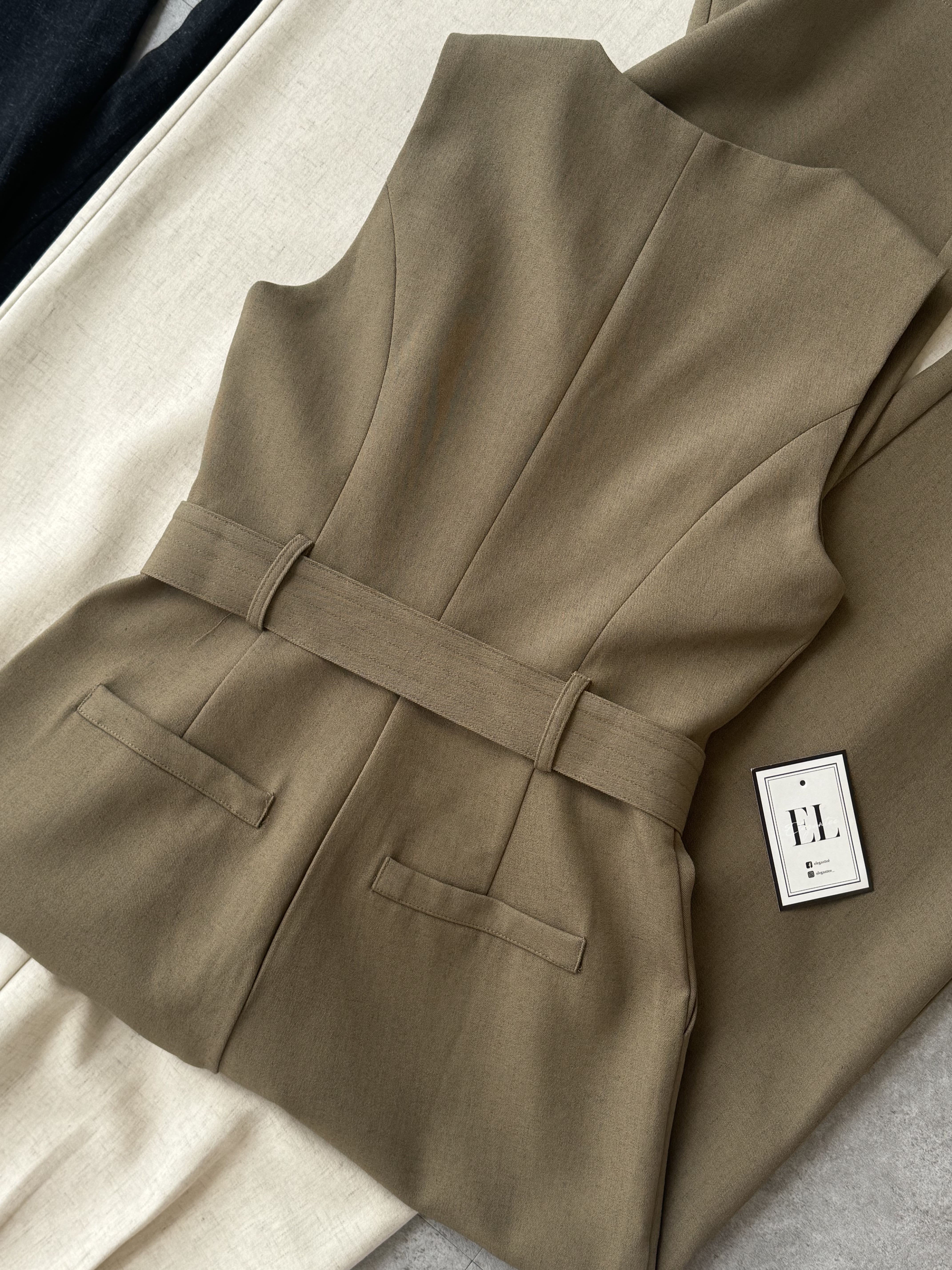 《EL高级系列》 西装纹路连体裤