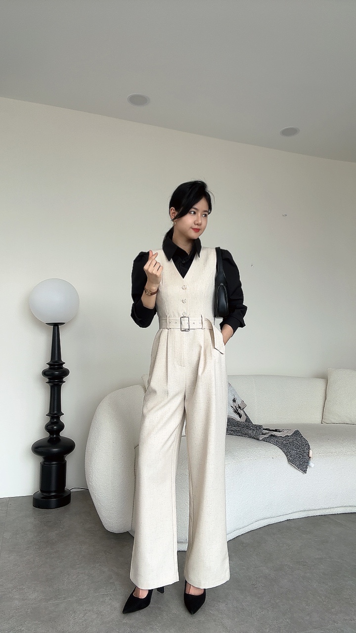 《EL高级系列》 西装纹路连体裤