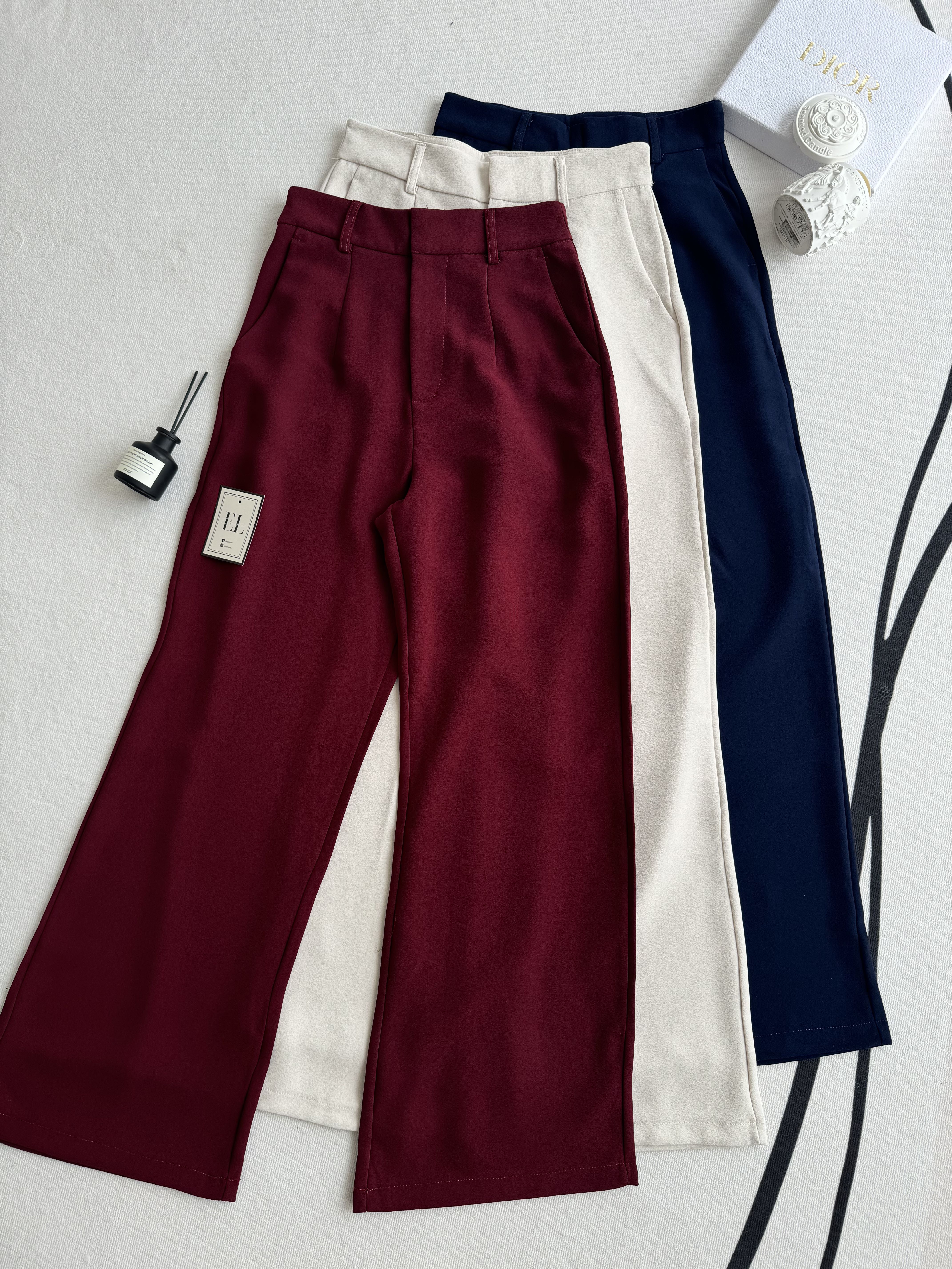 砂布质感垂直长裤