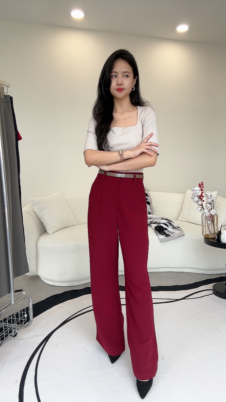 贼显瘦爆款🔥砂布质感垂直长裤