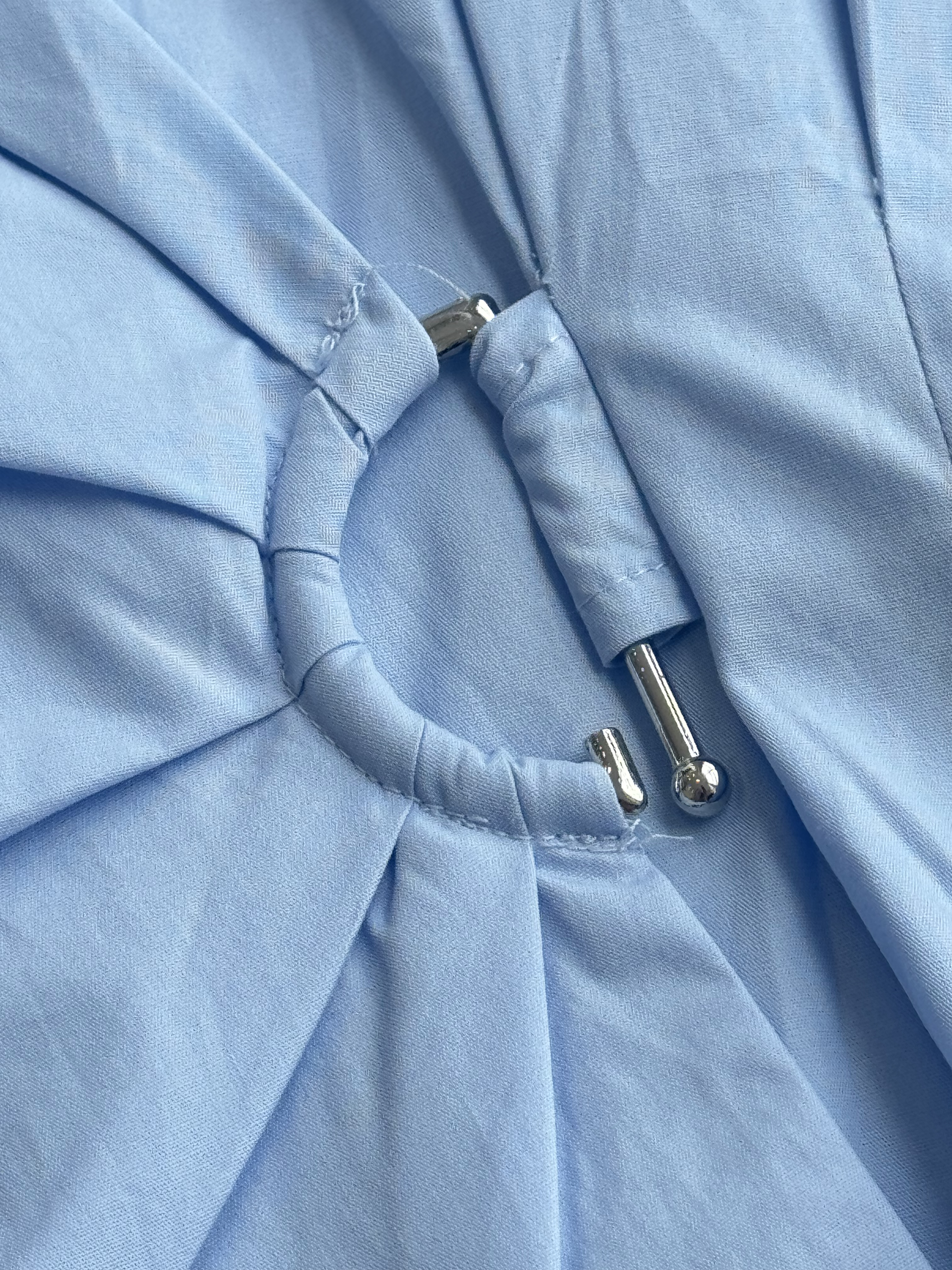 知性腰间设计扣长版衬衫