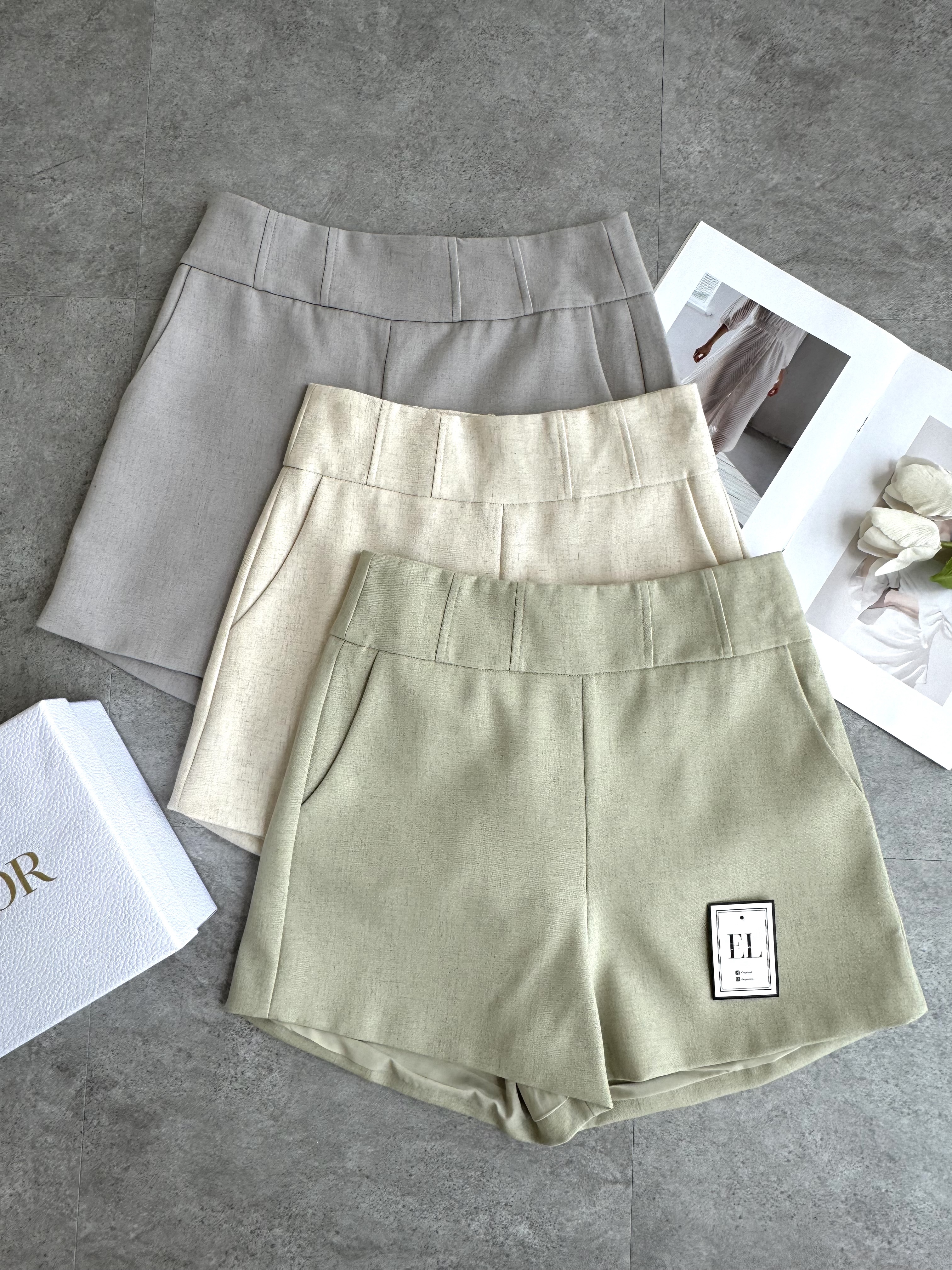 《高级系列》 西装纹路4折线设计短裤