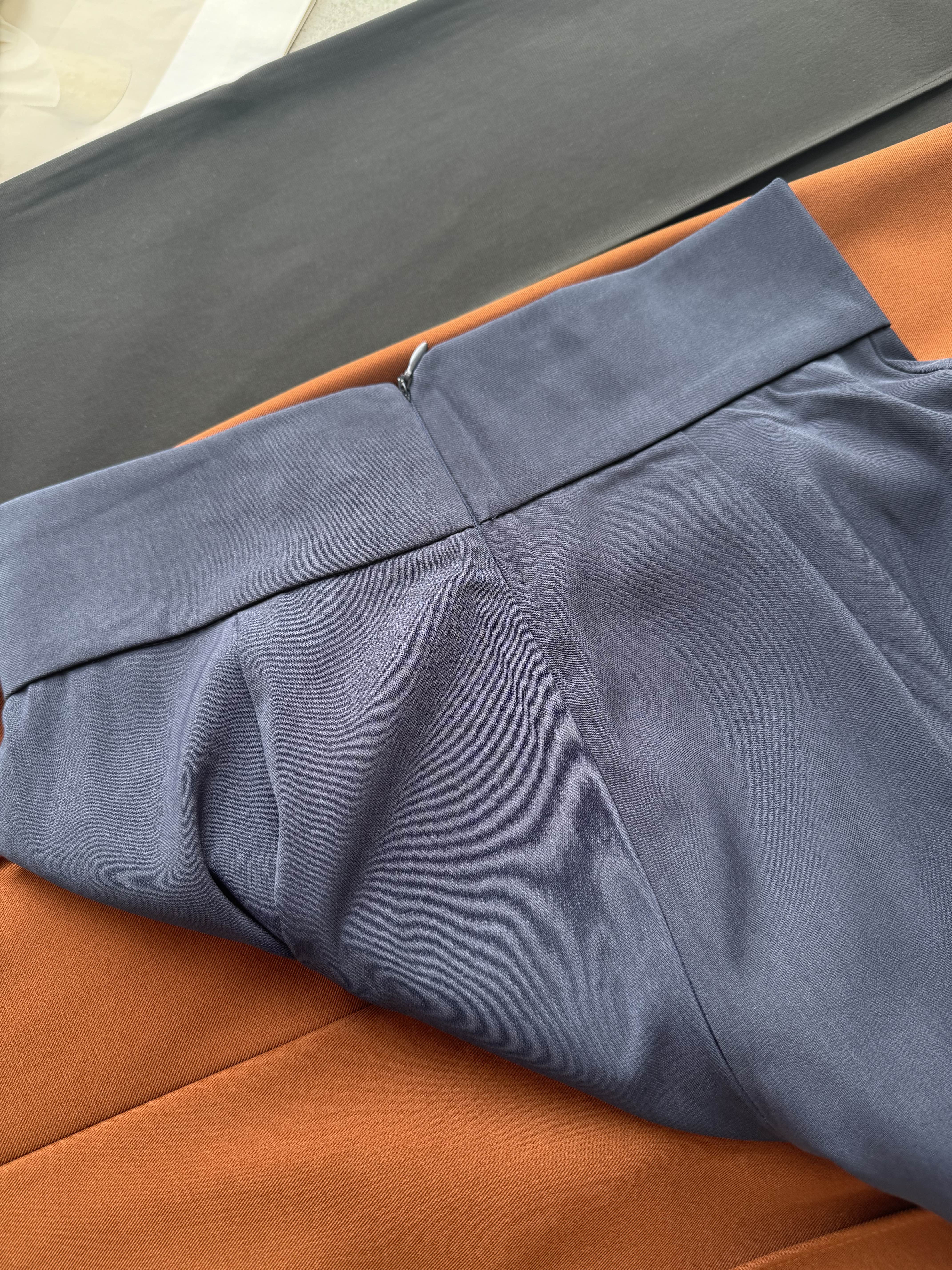 粗金带直线阔腿裤