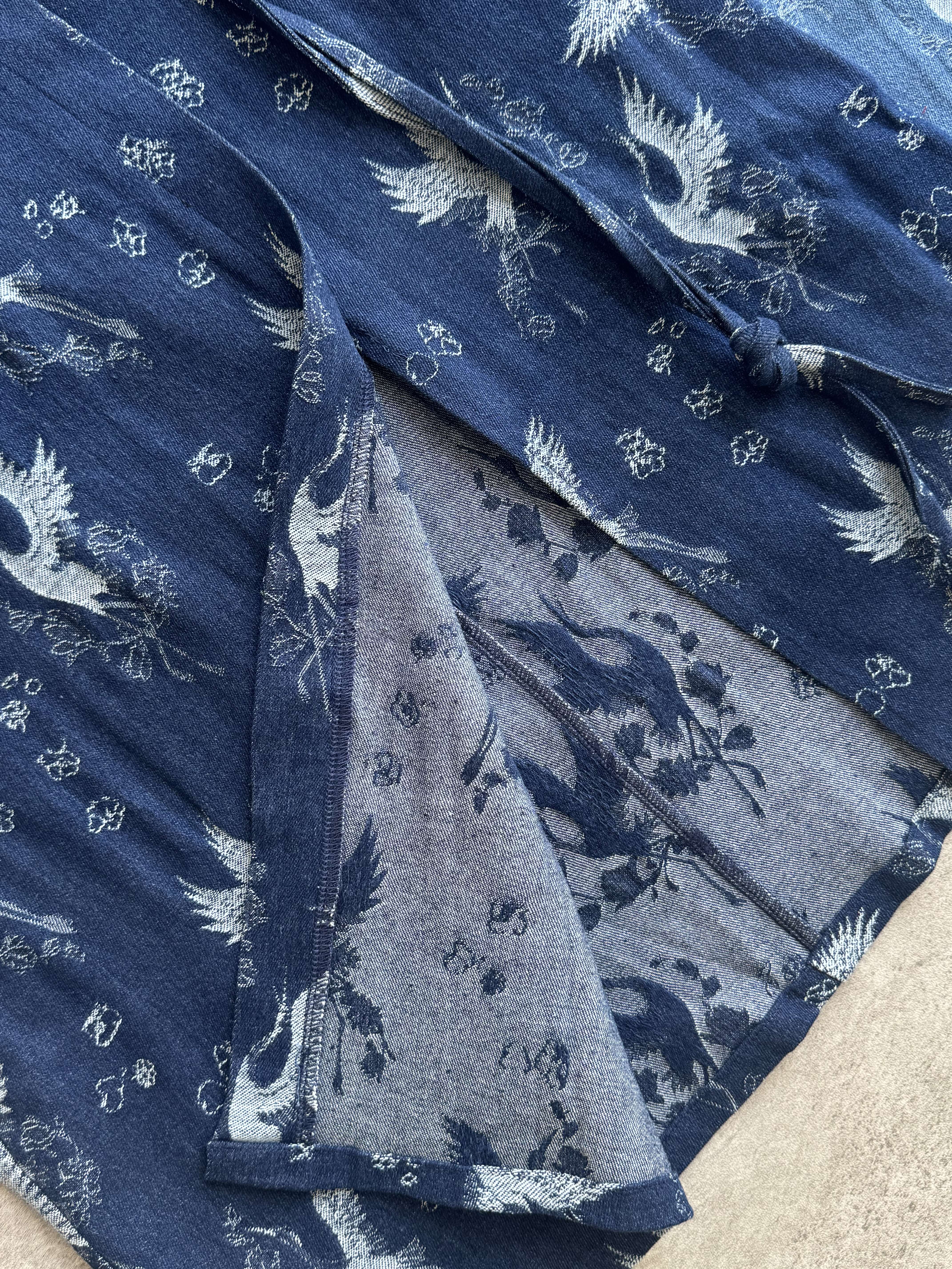 《新年》蝴蝶钻牛仔短袖长裙套装