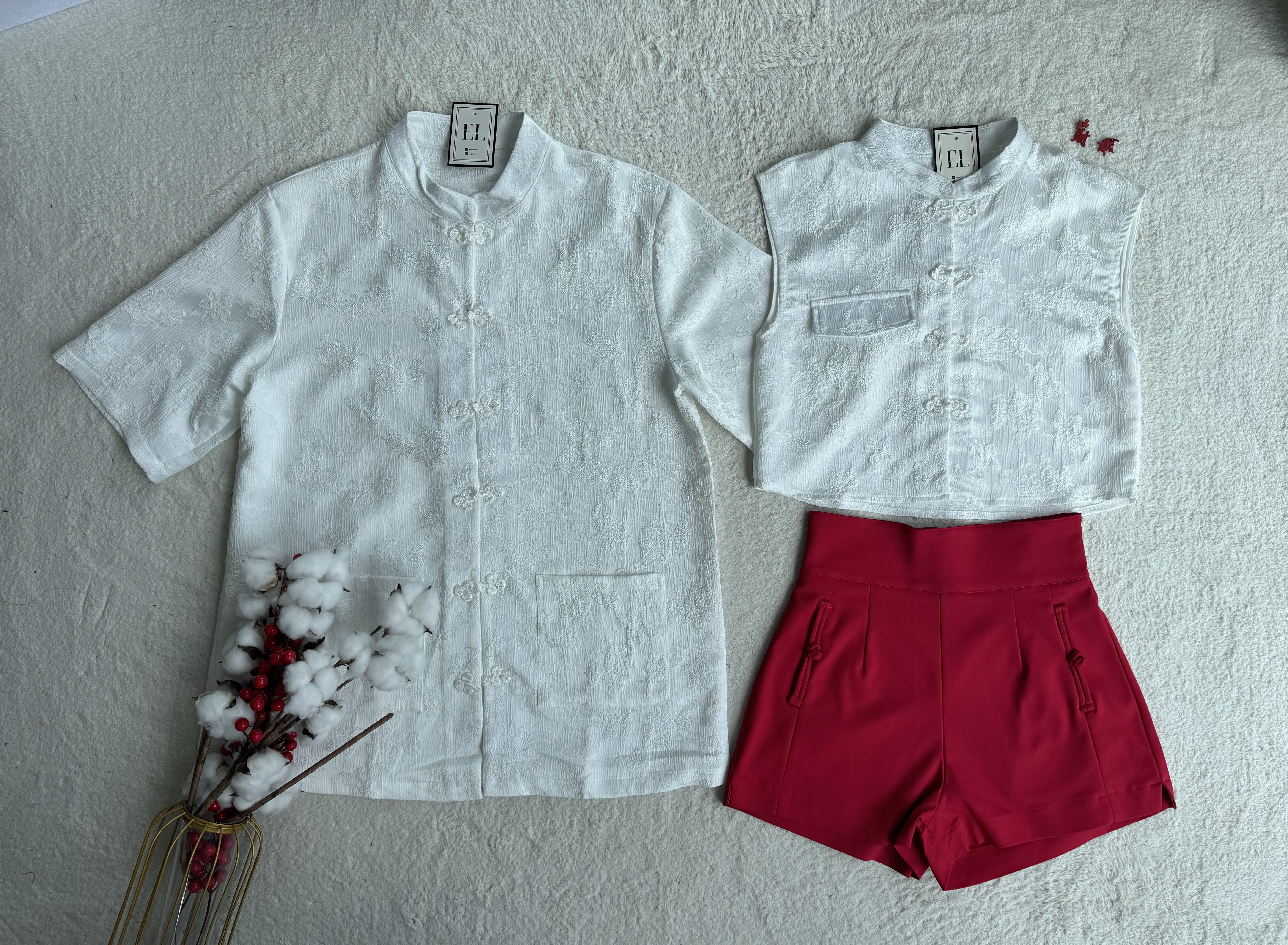 （情侣-男）暗花刺绣唐装