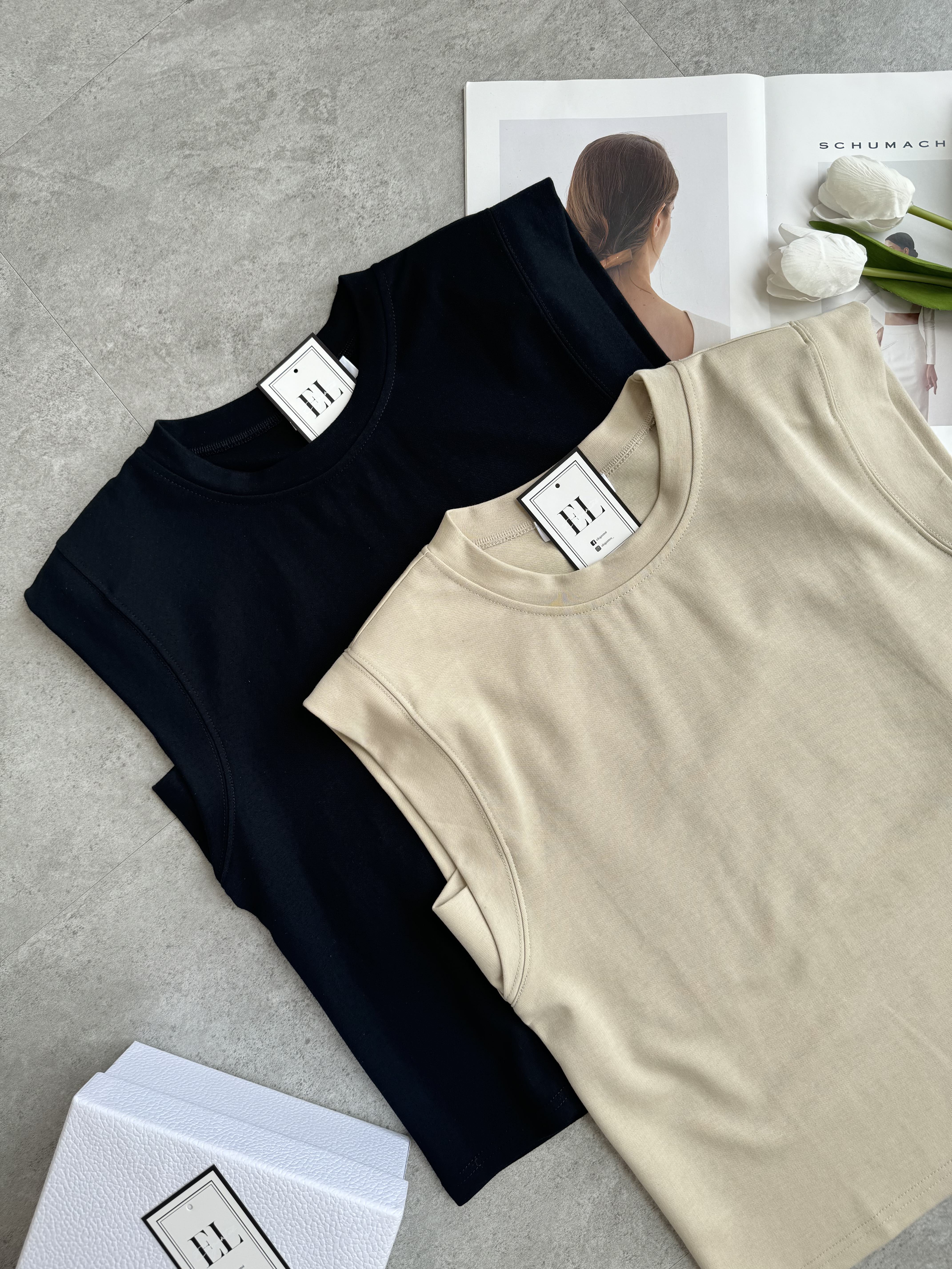 垫肩直角Tee (高质品）