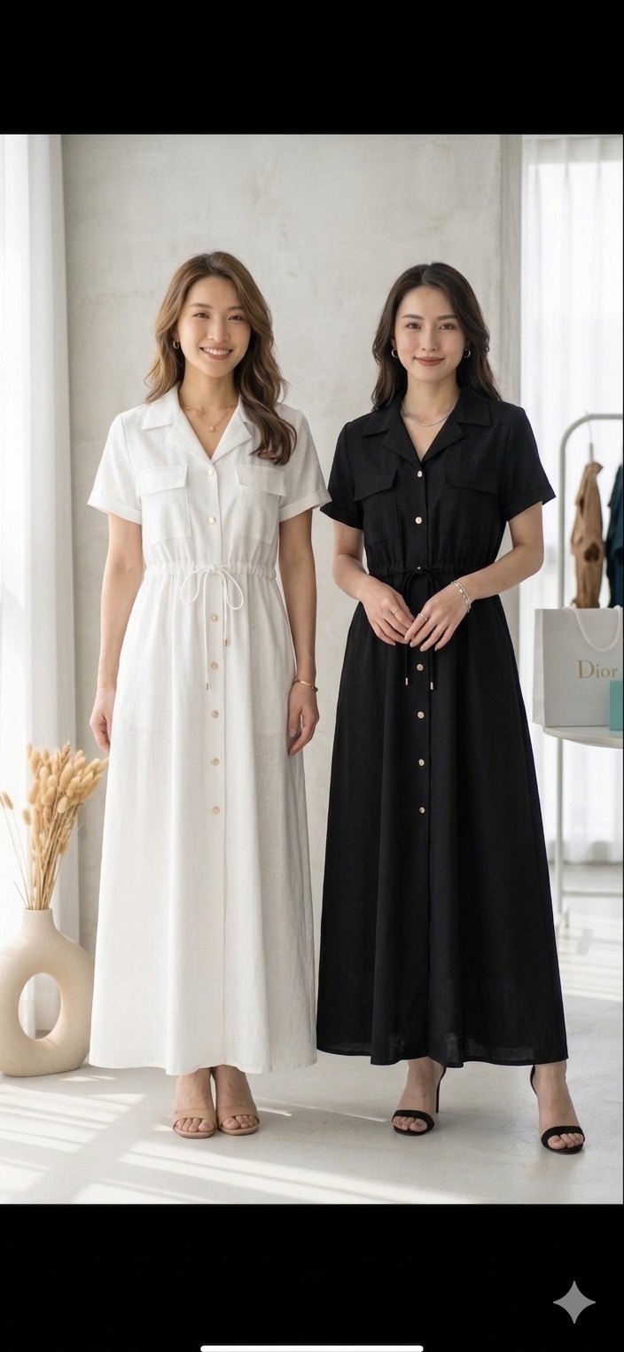 工装收腰连身裙