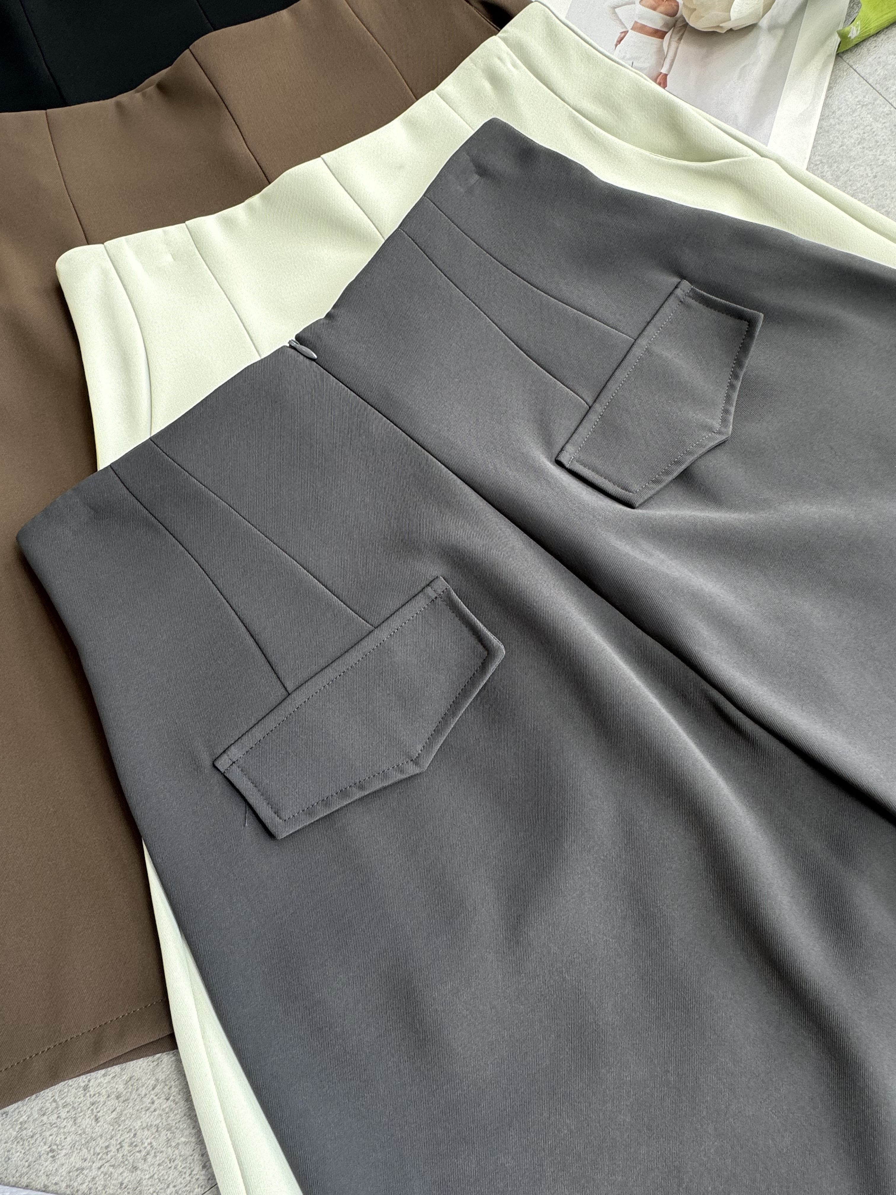 滑面收腰线4分裤