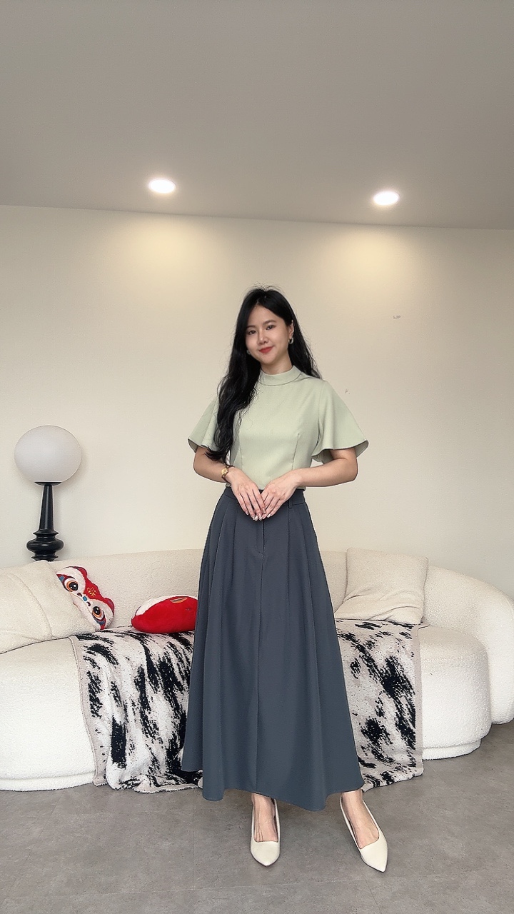 简约百搭扇子裙Midi Skirt