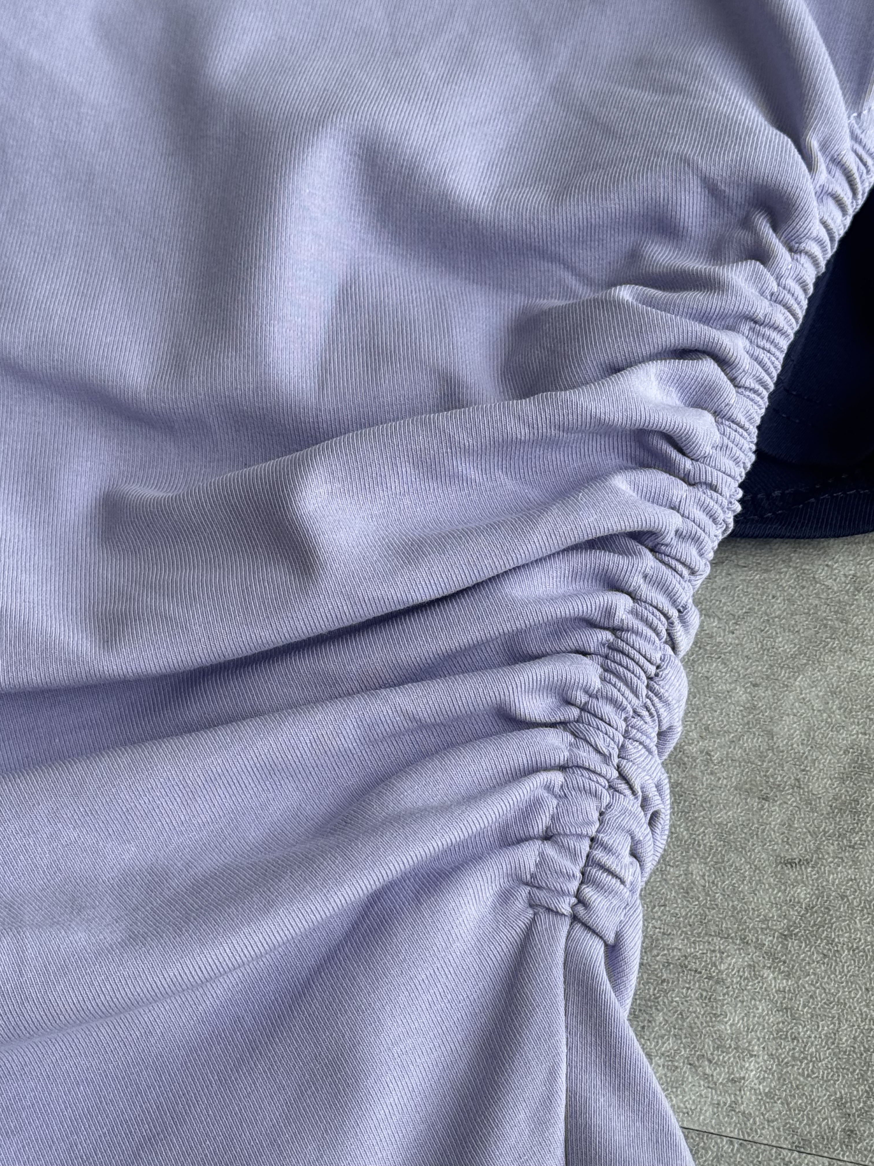 一字领小短袖腰间抽绳Top