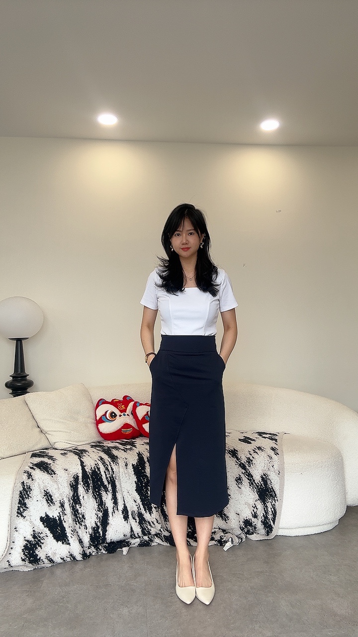 Cotton厚腰版包臀Pencil Skirt