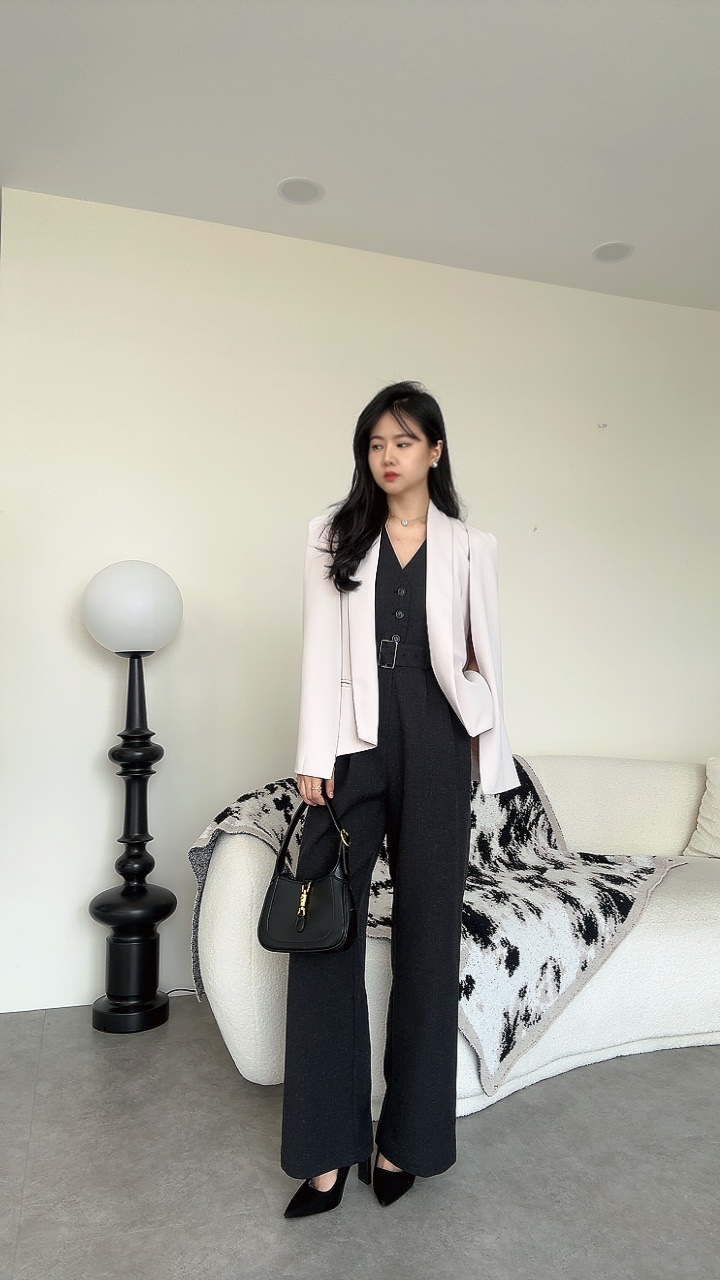 《EL高级系列》 西装纹路连体裤