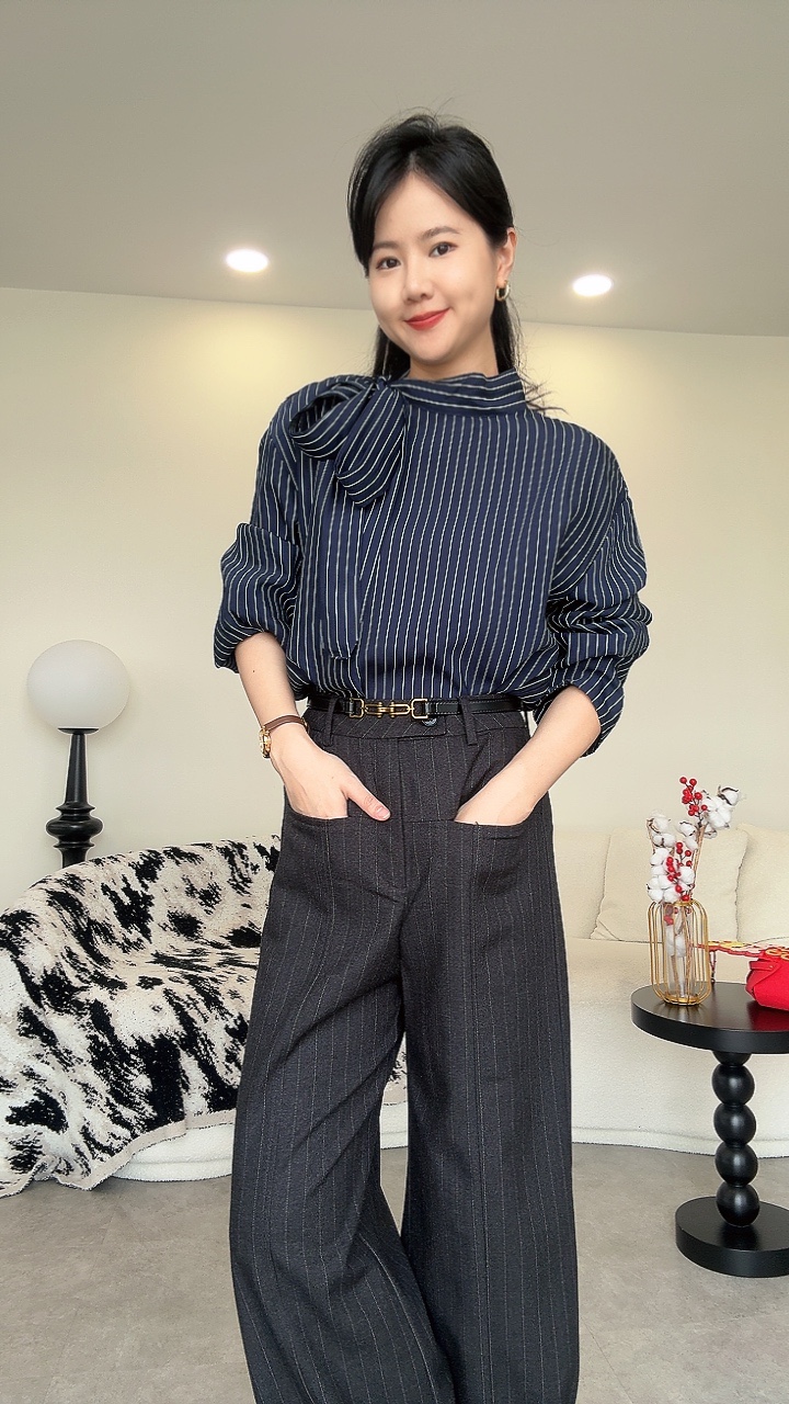 韩版高级感线条衬衫