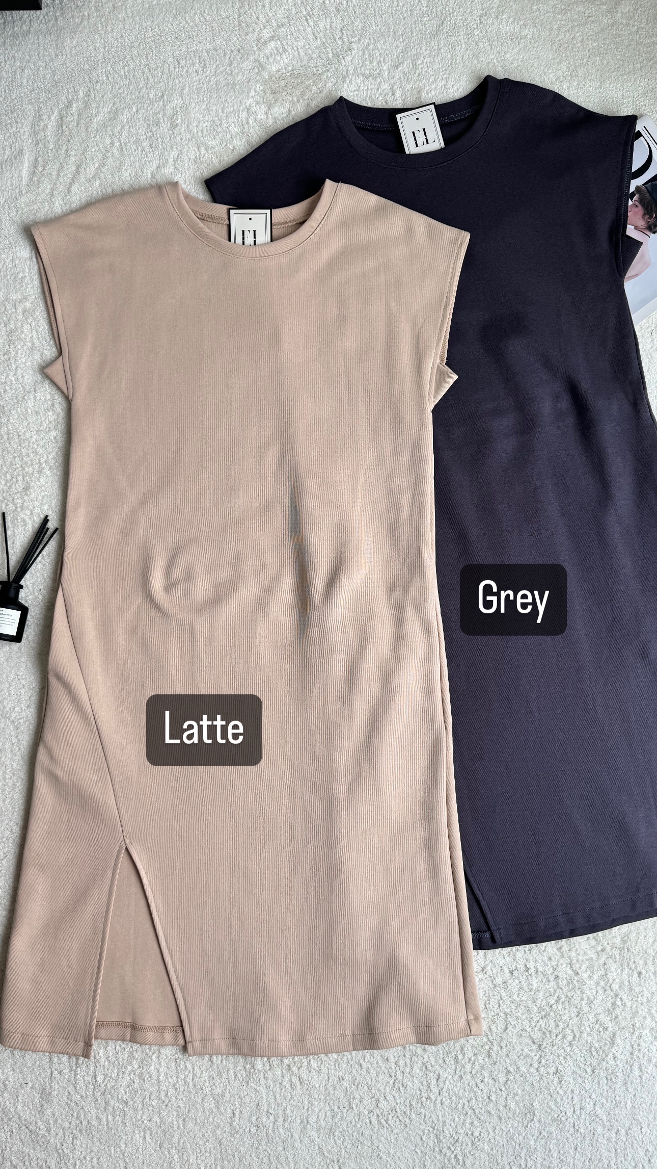 休闲连身裙Tee-有口袋