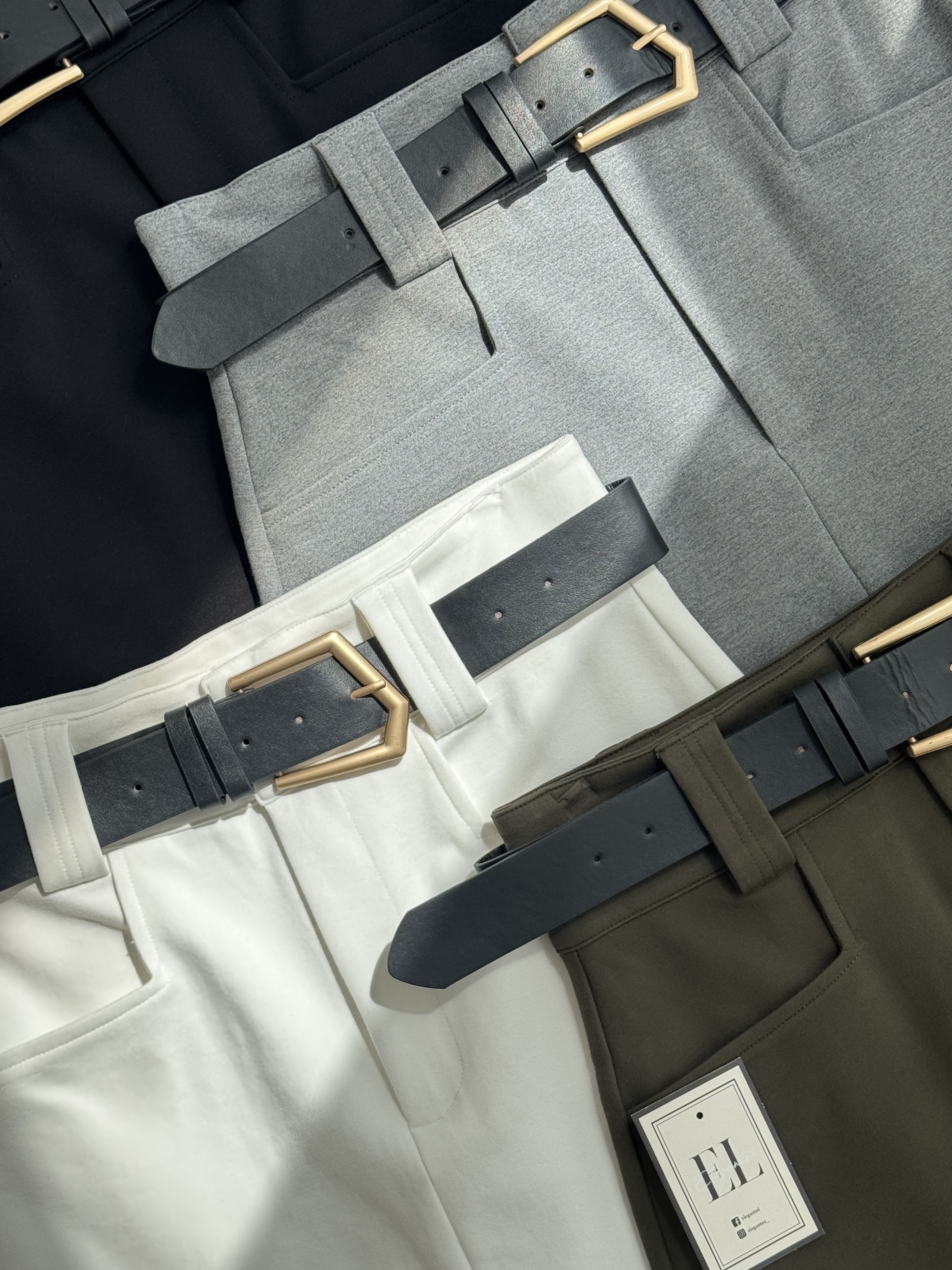 罗马厚皮带短裙