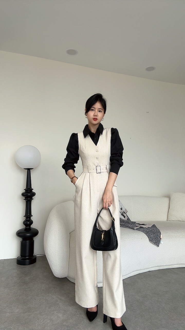 《EL高级系列》 西装纹路连体裤