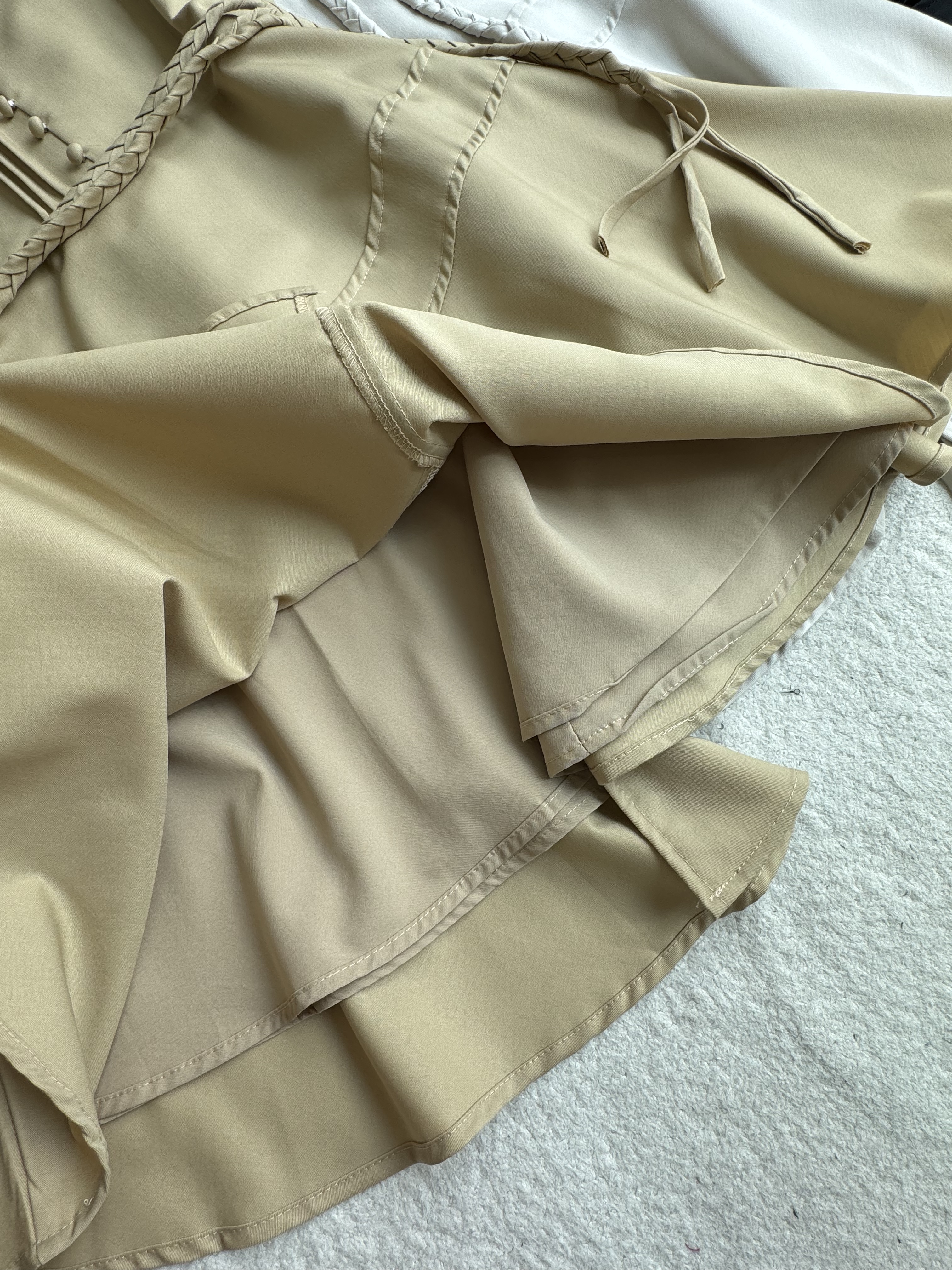 波西米亚风编织带连身裙