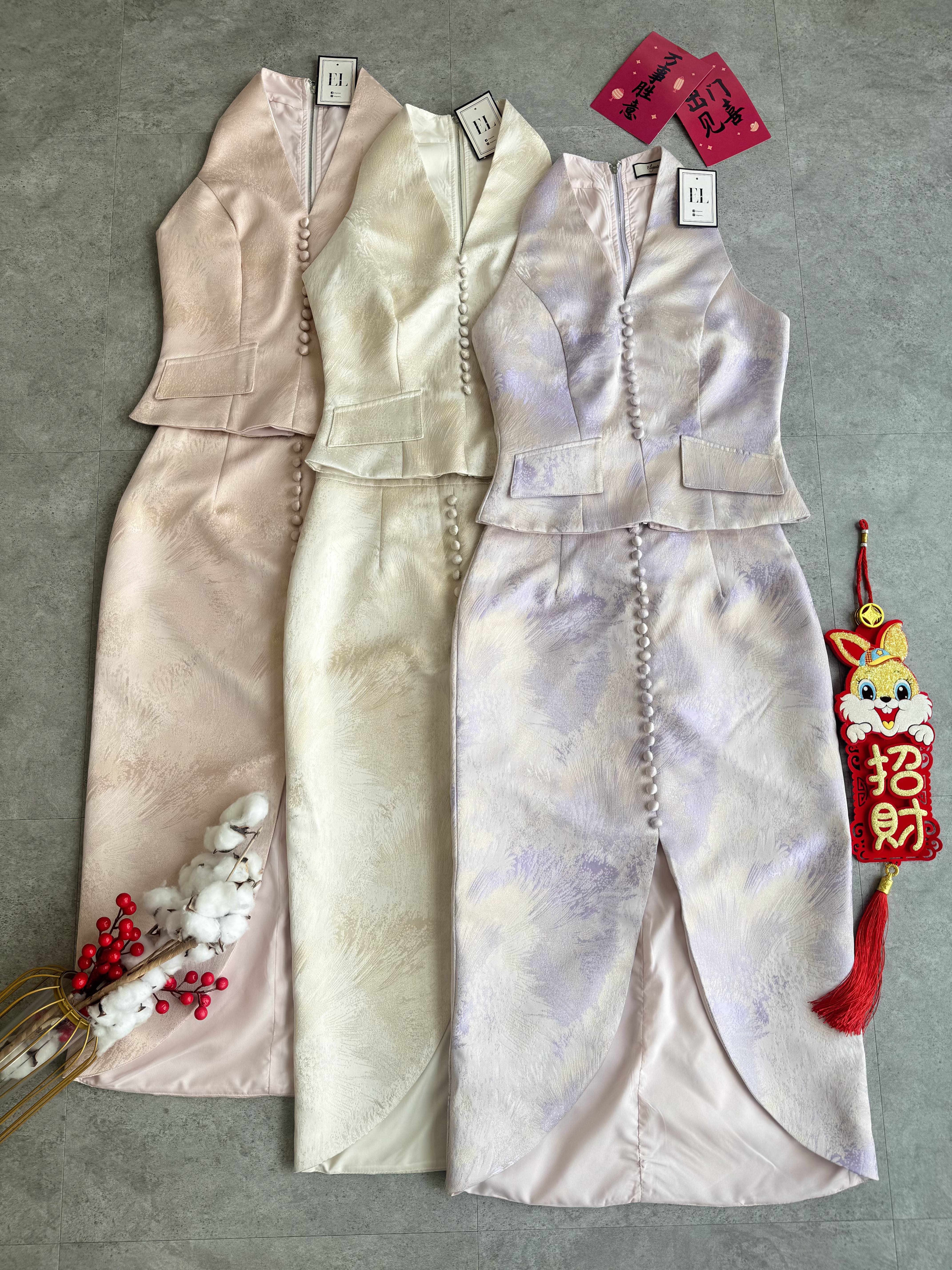 (BO-DEC)《情侣-女》 轻奢月影云纱套装