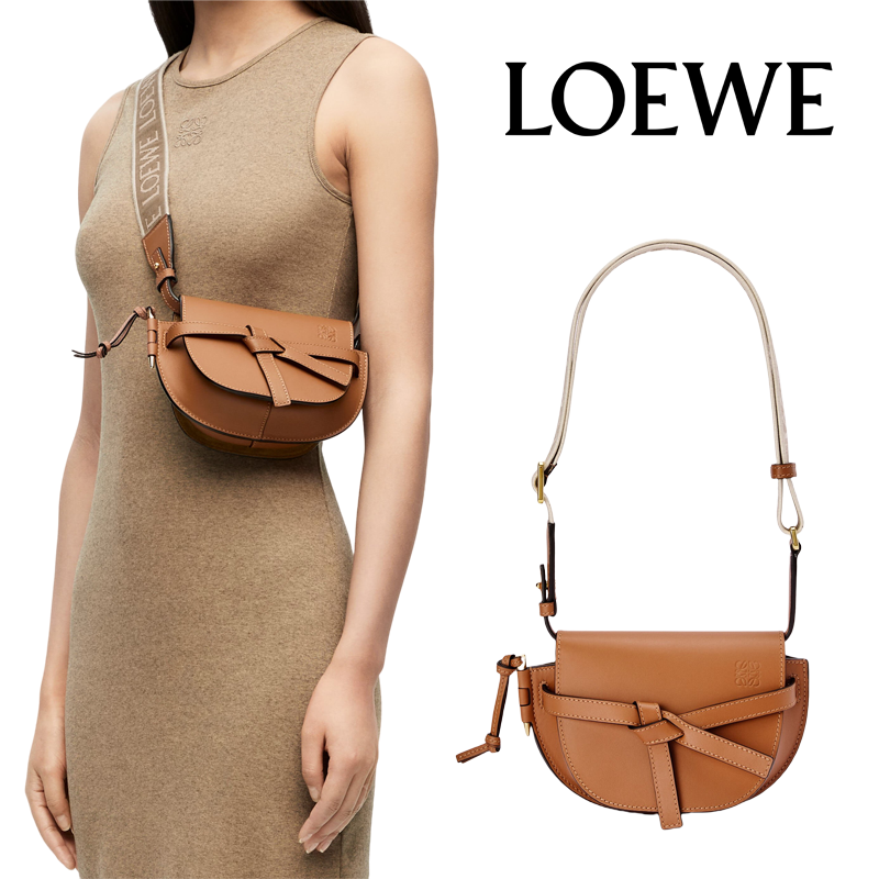 新品LOEWE ゲートデュアル バッグ ミニ (ソフトカーフ＆ジャカード)