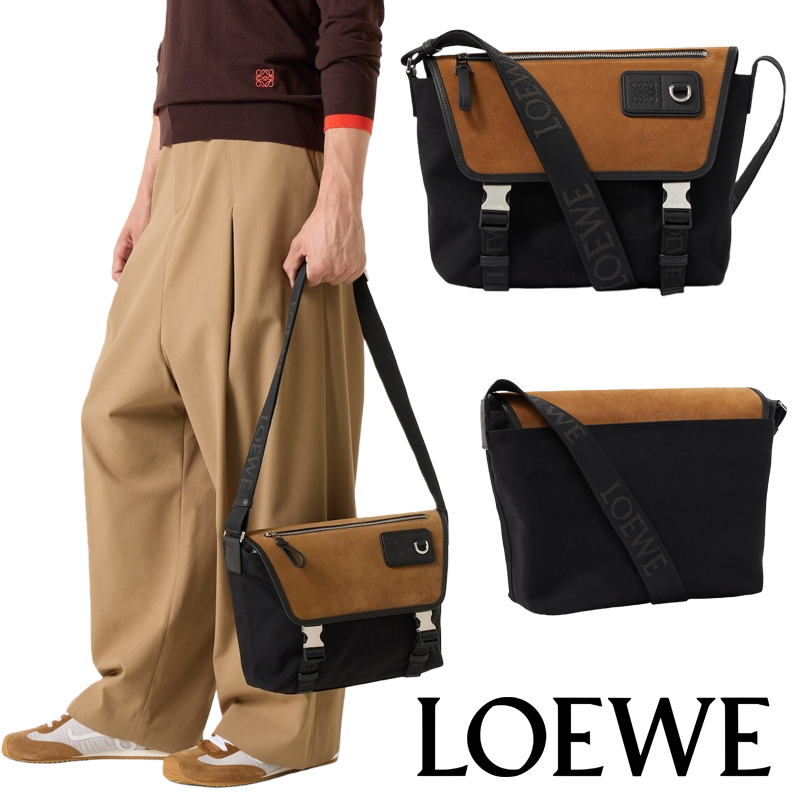 【新作​】フレックス メッセンジャーバック ミディアム（キャンバス&スエード）