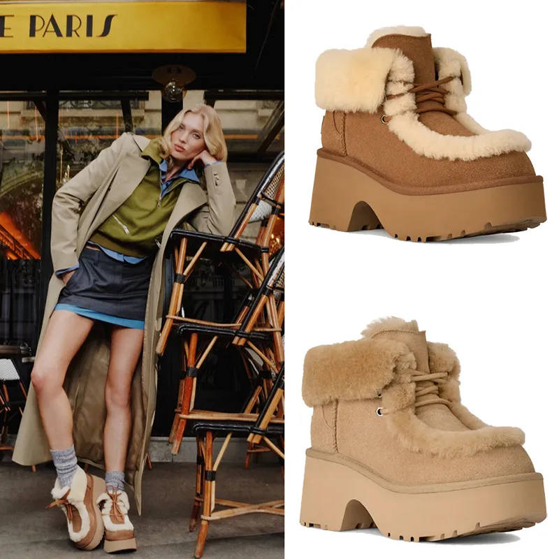 Esmee Lace Up ☆ 秋冬コーデの主役 厚底ムートンブーツ