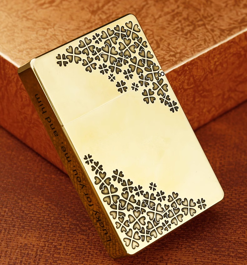 Lucky Straw Kerosene Brass Lighter