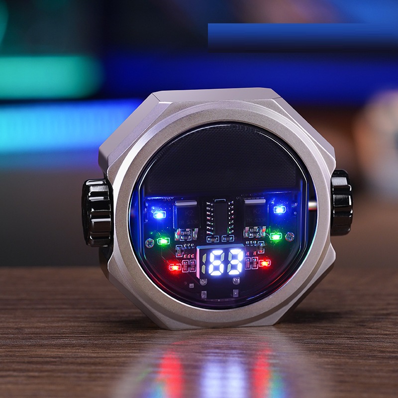 Cool Mecha Fingertip Gyro Decompression Dual Arc Lighter