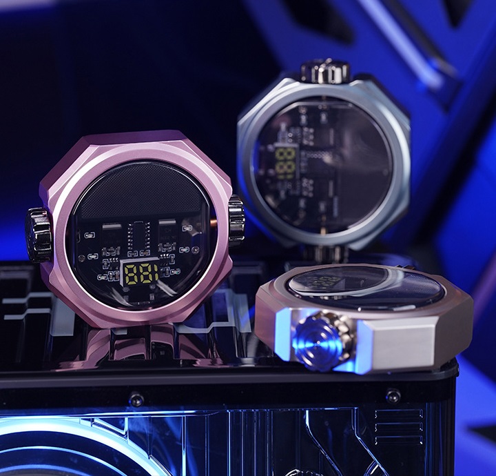 Cool Mecha Fingertip Gyro Decompression Dual Arc Lighter