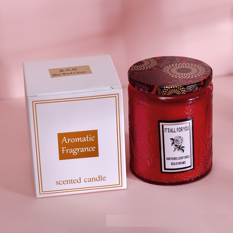 Embossed Bottle Glass Scented Candle