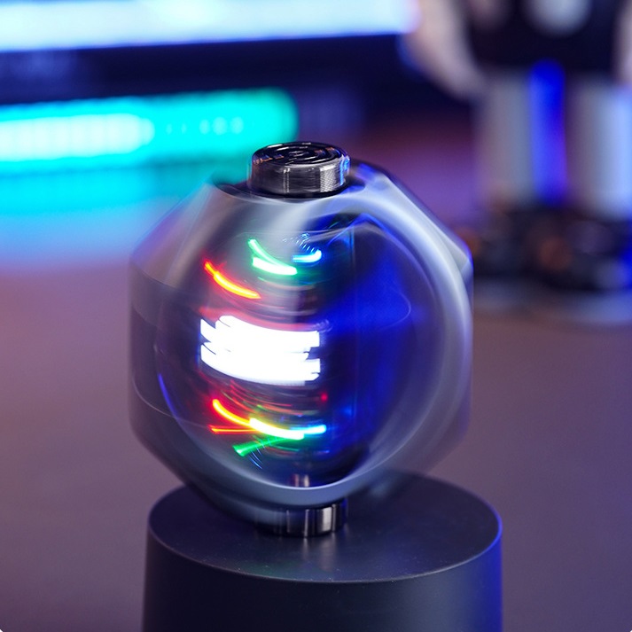 Cool Mecha Fingertip Gyro Decompression Dual Arc Lighter