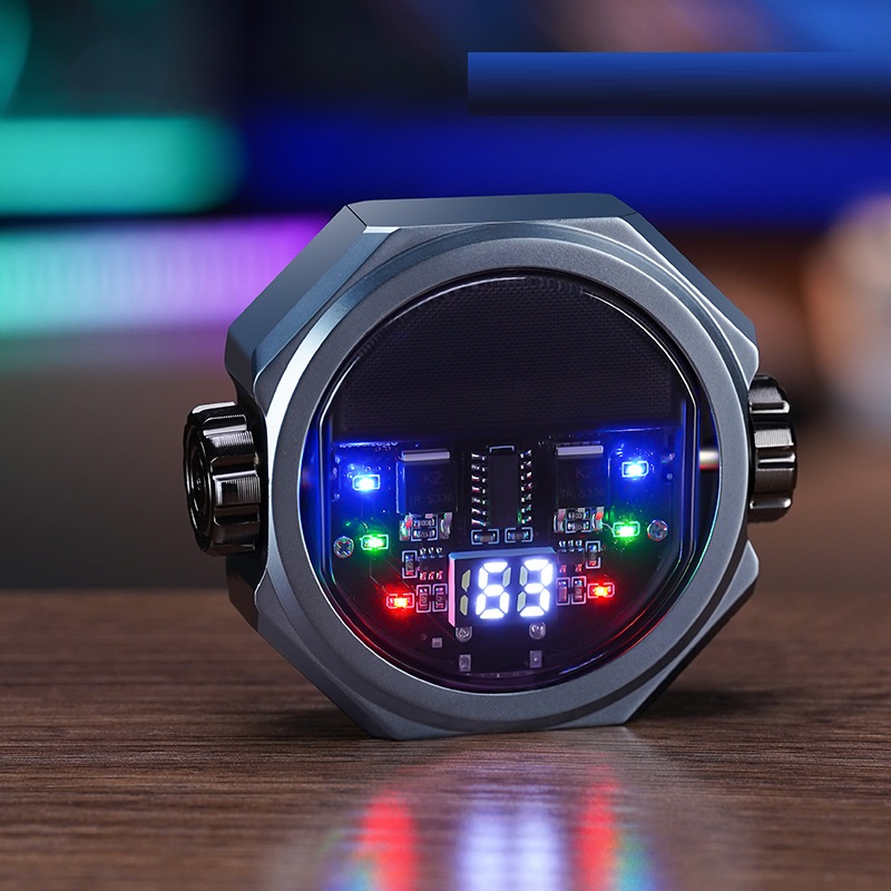 Cool Mecha Fingertip Gyro Decompression Dual Arc Lighter