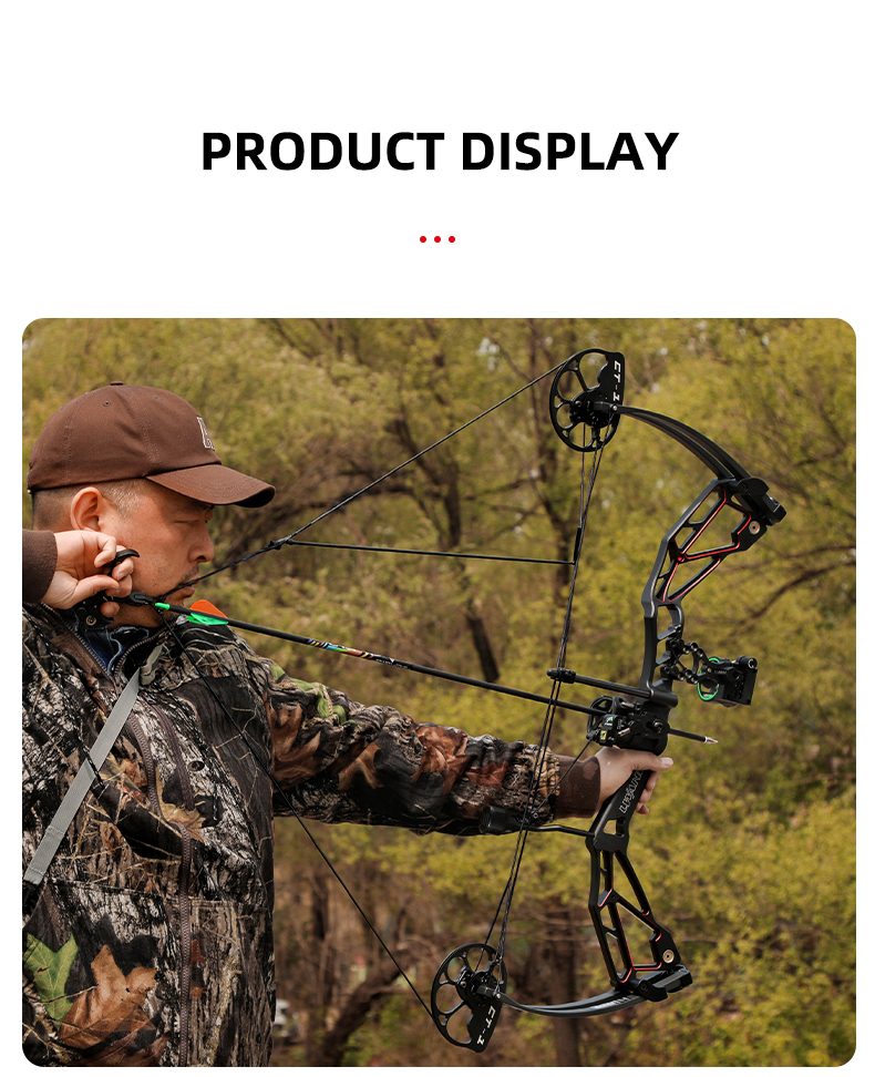 Compound Bow 30-70LBS IBO 320fps 75% Let off 31'' Axle for Archery Hunting Shooting