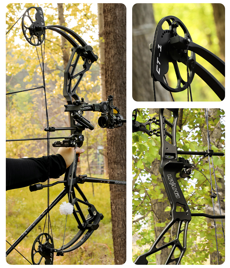 Compound Bow 30-70LBS IBO 320fps 75% Let off 31'' Axle for Archery Hunting Shooting