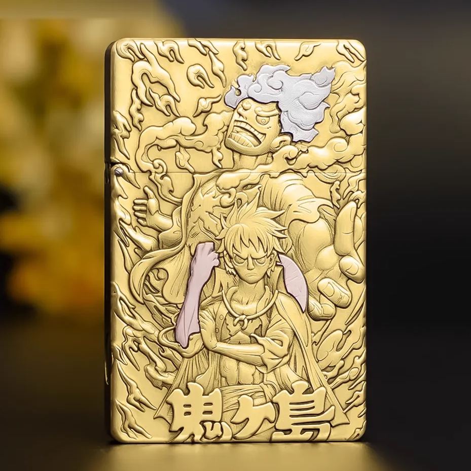 Heavy armor one-piece embossed windproof kerosene lighter