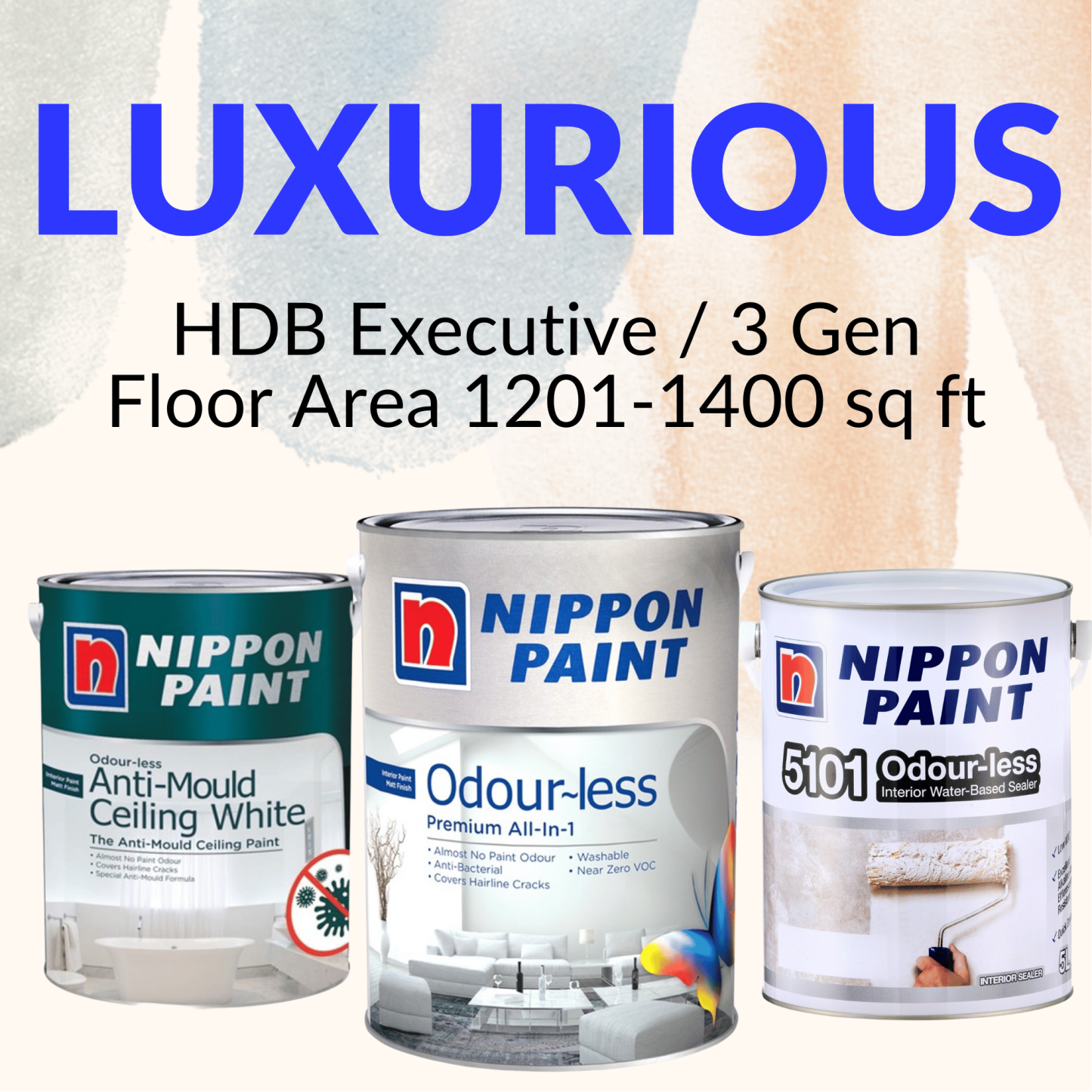 LUXURIOUS Paint Package (HDB Executive/ 1201-1400 sqft)-GoKimDiam Hardware Shop Shop online for all your hardware needs at GoKimDiam Hardware Shop (by Kak Heng Hardware)! From wide range of hardware tools, premium paint supplies to essential tools for home DIY projects. Enjoy free islandwide delivery with min. $120 online order to Orchard, Tuas, Jurong, Punggol, Bedok, Sengkang, Hougang, Bukit Timah, Bukit Panjang, Bukit Batok etc. Shop with us today! Or, visit our Hardware Shop in Sembawang!