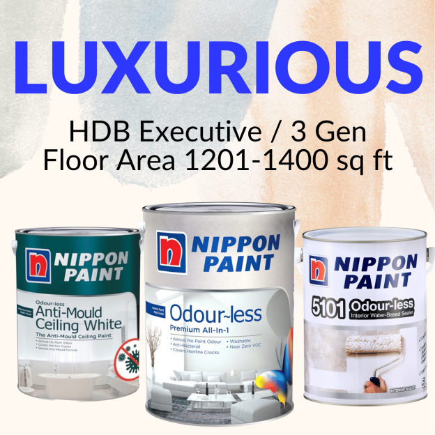 LUXURIOUS Paint Package (HDB Executive/ 1201-1400 sqft)-GoKimDiam Hardware Shop Shop online for all your hardware needs at GoKimDiam Hardware Shop (by Kak Heng Hardware)! From wide range of hardware tools, premium paint supplies to essential tools for home DIY projects. Enjoy free islandwide delivery with min. $120 online order to Orchard, Tuas, Jurong, Punggol, Bedok, Sengkang, Hougang, Bukit Timah, Bukit Panjang, Bukit Batok etc. Shop with us today! Or, visit our Hardware Shop in Sembawang!