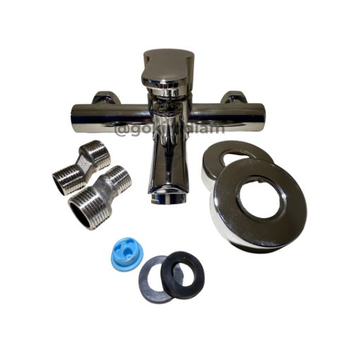 Showy 3566 Bathroom Shower Taps and Mixers Single Level Tap Bold-Edge Series Water Efficiency (4.9 litres/min)