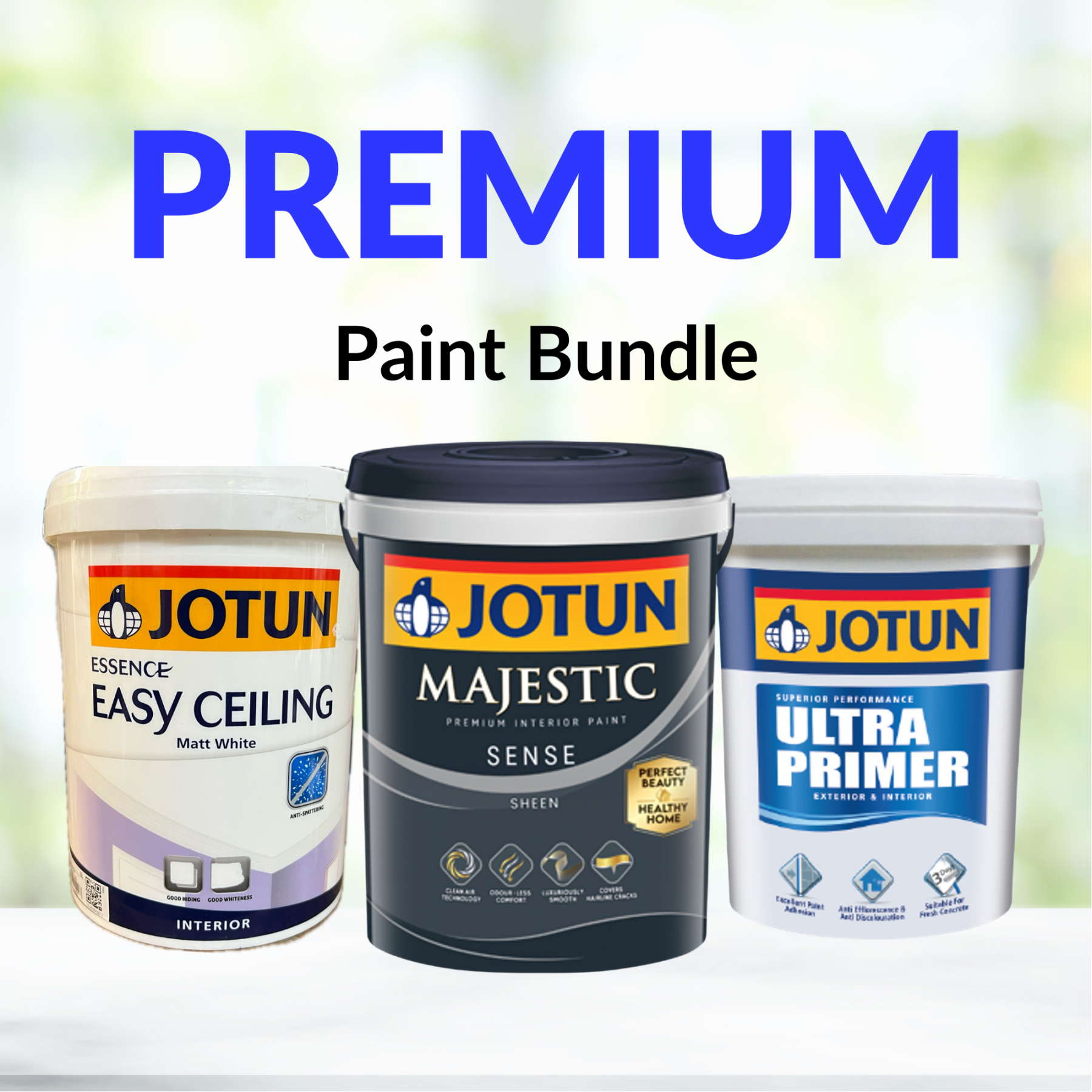 PREMIUM Bundle - Jotun Majestic Sets-GoKimDiam Hardware Shop Shop online for all your hardware needs at GoKimDiam Hardware Shop (by Kak Heng Hardware)! From wide range of hardware tools, premium paint supplies to essential tools for home DIY projects. Enjoy free islandwide delivery with min. $120 online order to Orchard, Tuas, Jurong, Punggol, Bedok, Sengkang, Hougang, Bukit Timah, Bukit Panjang, Bukit Batok etc. Shop with us today! Or, visit our Hardware Shop in Sembawang!