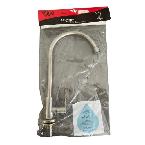 Rico 30405-13-C Cold Water Kitchen Sink Tap Durable Stainless Steel Water Saving 4.7 litres/min Brass Mixer Tap