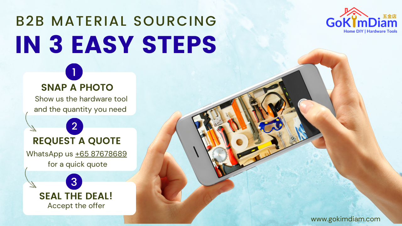 GoKimDiam: B2B material sourcing, 3 easy steps – snap, quote, seal the deal.
