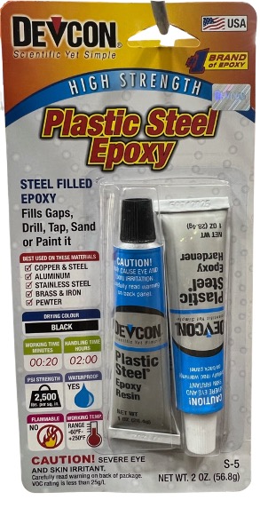 DEVCON Plastic Steel Epoxy Resin Sealant (56.8g)-GoKimDiam Hardware Shop Shop online for all your hardware needs at GoKimDiam Hardware Shop (by Kak Heng Hardware)! From wide range of hardware tools, premium paint supplies to essential tools for home DIY projects. Enjoy free islandwide delivery with min. $120 online order to Orchard, Tuas, Jurong, Punggol, Bedok, Sengkang, Hougang, Bukit Timah, Bukit Panjang, Bukit Batok etc. Shop with us today! Or, visit our Hardware Shop in Sembawang!