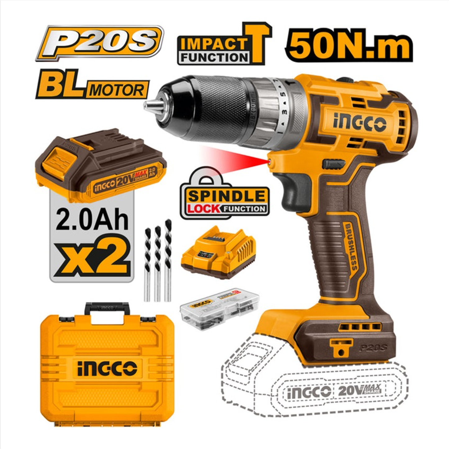 INGCO 20V Brushless Impact Drill Industrial (CIDLI20508)-GoKimDiam Hardware Shop Shop online for all your hardware needs at GoKimDiam Hardware Shop (by Kak Heng Hardware)! From wide range of hardware tools, premium paint supplies to essential tools for home DIY projects. Enjoy free islandwide delivery with min. $120 online order to Orchard, Tuas, Jurong, Punggol, Bedok, Sengkang, Hougang, Bukit Timah, Bukit Panjang, Bukit Batok etc. Shop with us today! Or, visit our Hardware Shop in Sembawang!