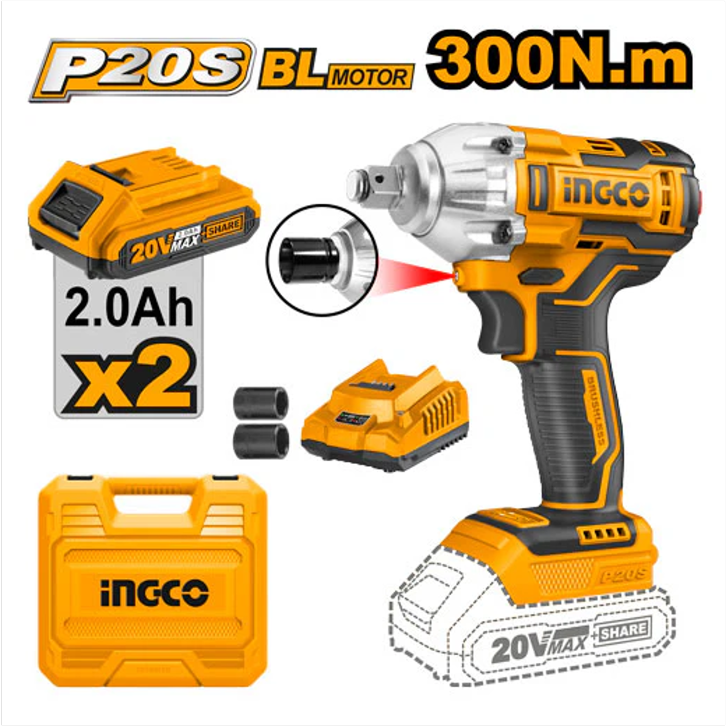 INGCO 20V Li-Ion Cordless Impact Wrench (CIWLI2038)-GoKimDiam Hardware Shop Shop online for all your hardware needs at GoKimDiam Hardware Shop (by Kak Heng Hardware)! From wide range of hardware tools, premium paint supplies to essential tools for home DIY projects. Enjoy free islandwide delivery with min. $120 online order to Orchard, Tuas, Jurong, Punggol, Bedok, Sengkang, Hougang, Bukit Timah, Bukit Panjang, Bukit Batok etc. Shop with us today! Or, visit our Hardware Shop in Sembawang!