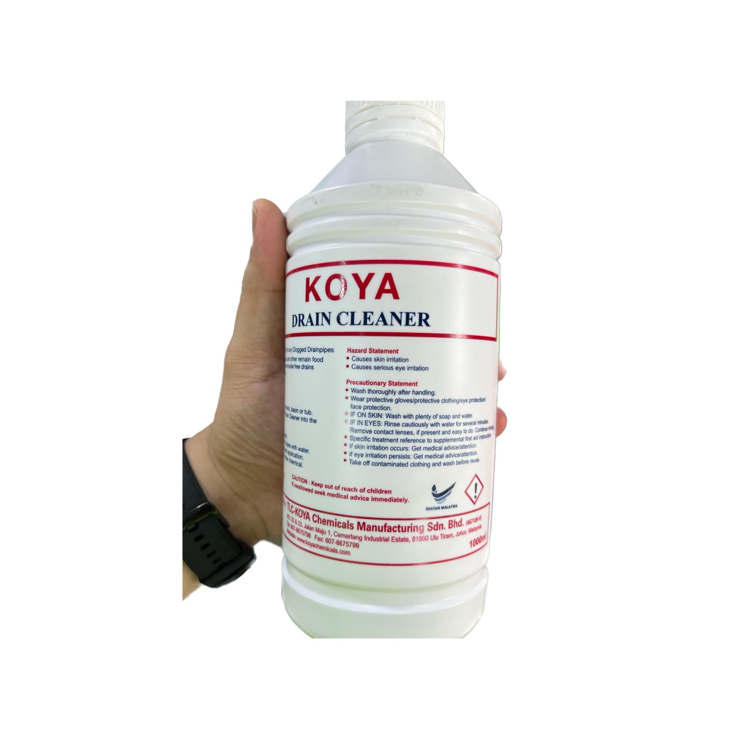 KOYA Drain Cleaner for Clogged Drain Pipes (Available in 1000ML / 1L)-GoKimDiam Hardware Shop Shop online for all your hardware needs at GoKimDiam Hardware Shop (by Kak Heng Hardware)! From wide range of hardware tools, premium paint supplies to essential tools for home DIY projects. Enjoy free islandwide delivery with min. $120 online order to Orchard, Tuas, Jurong, Punggol, Bedok, Sengkang, Hougang, Bukit Timah, Bukit Panjang, Bukit Batok etc. Shop with us today! Or, visit our Hardware Shop in Sembawang!