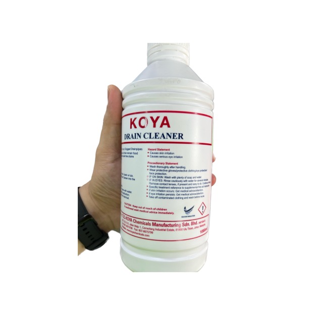 KOYA Drain Cleaner for Clogged Drain Pipes (Available in 1000ML / 1L)-GoKimDiam Hardware Shop Shop online for all your hardware needs at GoKimDiam Hardware Shop (by Kak Heng Hardware)! From wide range of hardware tools, premium paint supplies to essential tools for home DIY projects. Enjoy free islandwide delivery with min. $120 online order to Orchard, Tuas, Jurong, Punggol, Bedok, Sengkang, Hougang, Bukit Timah, Bukit Panjang, Bukit Batok etc. Shop with us today! Or, visit our Hardware Shop in Sembawang!