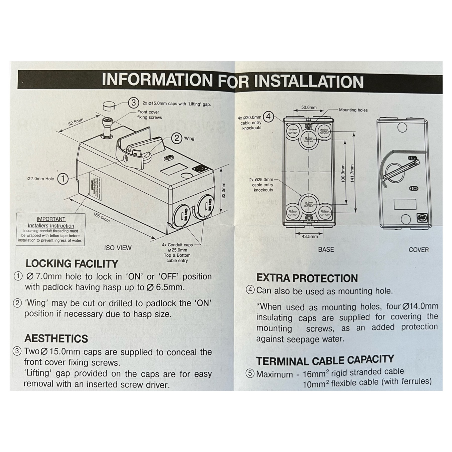 MK Honeywell Switch Isolator 2 Poles/ 4 Poles-GoKimDiam Hardware Shop Shop online for all your hardware needs at GoKimDiam Hardware Shop (by Kak Heng Hardware)! From wide range of hardware tools, premium paint supplies to essential tools for home DIY projects. Enjoy free islandwide delivery with min. $120 online order to Orchard, Tuas, Jurong, Punggol, Bedok, Sengkang, Hougang, Bukit Timah, Bukit Panjang, Bukit Batok etc. Shop with us today! Or, visit our Hardware Shop in Sembawang!