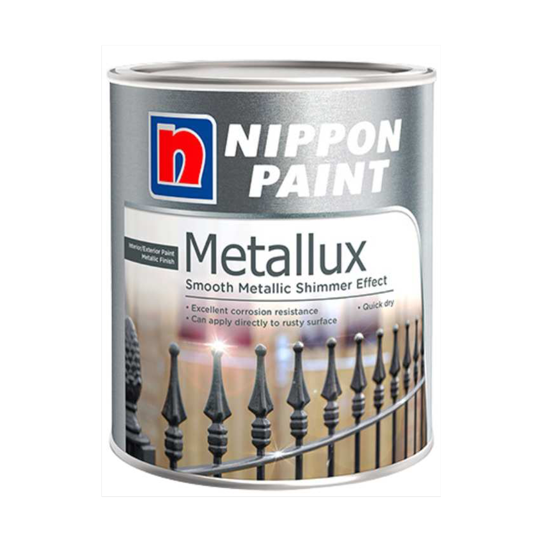 (1L) Nippon Paint Metallux -GoKimDiam Hardware Shop Shop online for all your hardware needs at GoKimDiam Hardware Shop (by Kak Heng Hardware)! From wide range of hardware tools, premium paint supplies to essential tools for home DIY projects. Enjoy free islandwide delivery with min. $120 online order to Orchard, Tuas, Jurong, Punggol, Bedok, Sengkang, Hougang, Bukit Timah, Bukit Panjang, Bukit Batok etc. Shop with us today! Or, visit our Hardware Shop in Sembawang!
