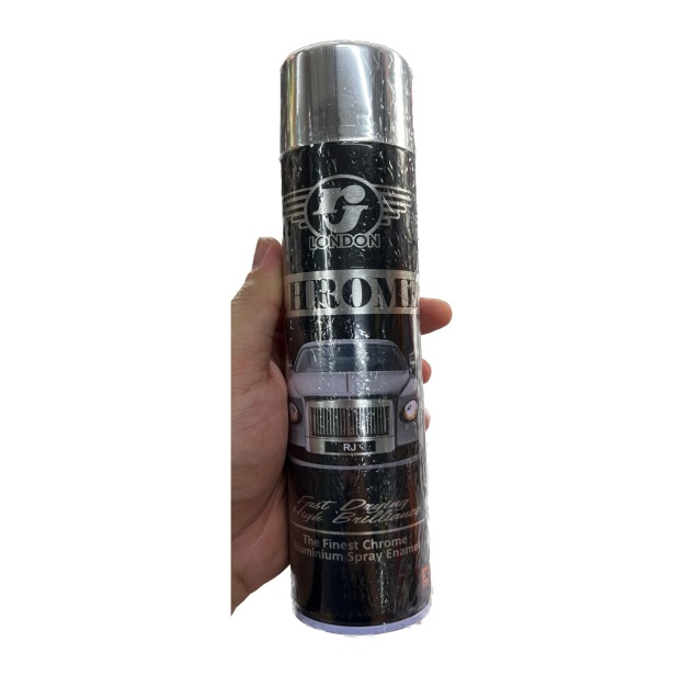 RJ London Chrome Spray Paint (227g)-GoKimDiam Hardware Shop Shop online for all your hardware needs at GoKimDiam Hardware Shop (by Kak Heng Hardware)! From wide range of hardware tools, premium paint supplies to essential tools for home DIY projects. Enjoy free islandwide delivery with min. $120 online order to Orchard, Tuas, Jurong, Punggol, Bedok, Sengkang, Hougang, Bukit Timah, Bukit Panjang, Bukit Batok etc. Shop with us today! Or, visit our Hardware Shop in Sembawang!