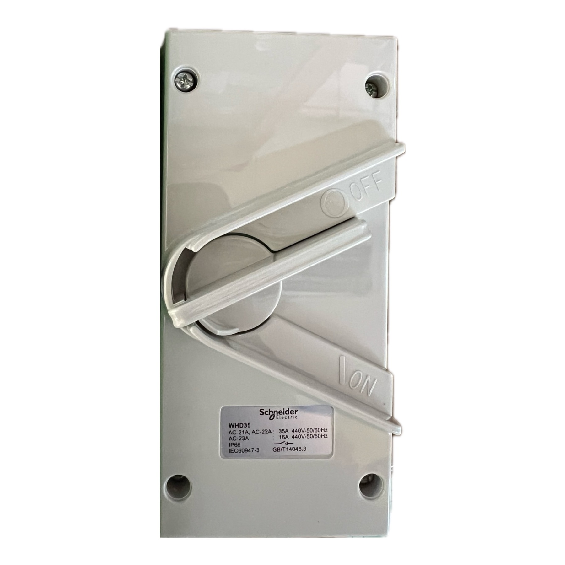 Schneider Double Pole Weather Protected Switch Kavacha (Grey)-GoKimDiam Hardware Shop Shop online for all your hardware needs at GoKimDiam Hardware Shop (by Kak Heng Hardware)! From wide range of hardware tools, premium paint supplies to essential tools for home DIY projects. Enjoy free islandwide delivery with min. $120 online order to Orchard, Tuas, Jurong, Punggol, Bedok, Sengkang, Hougang, Bukit Timah, Bukit Panjang, Bukit Batok etc. Shop with us today! Or, visit our Hardware Shop in Sembawang!