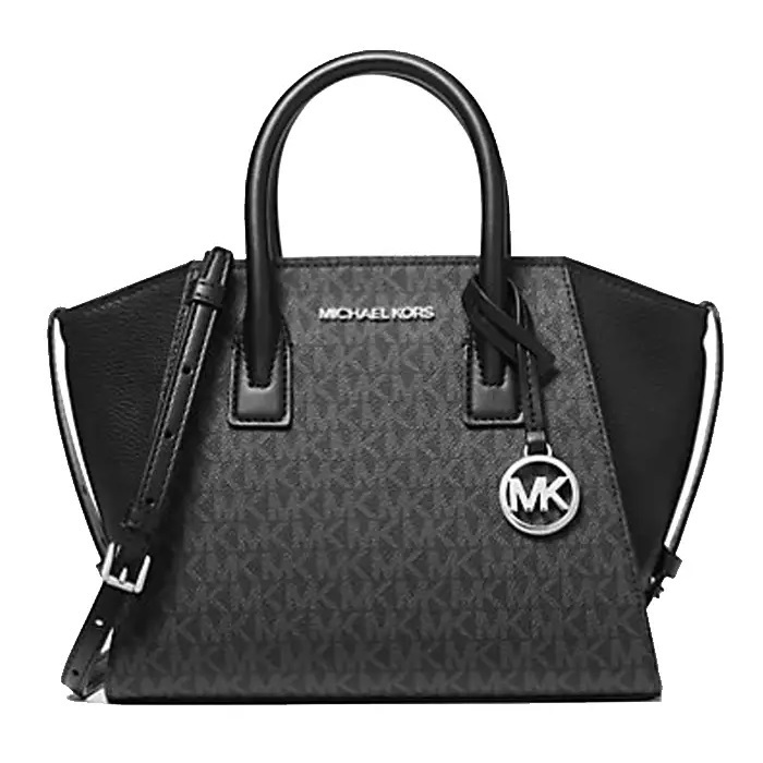 MICHAEL KORS Avril Small Top Zip Satchel/ Crossbody 35F1S4VM2B-BLACK